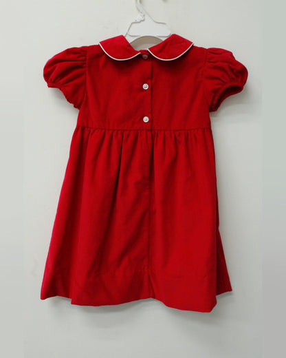Red Corduroy Claire Dress