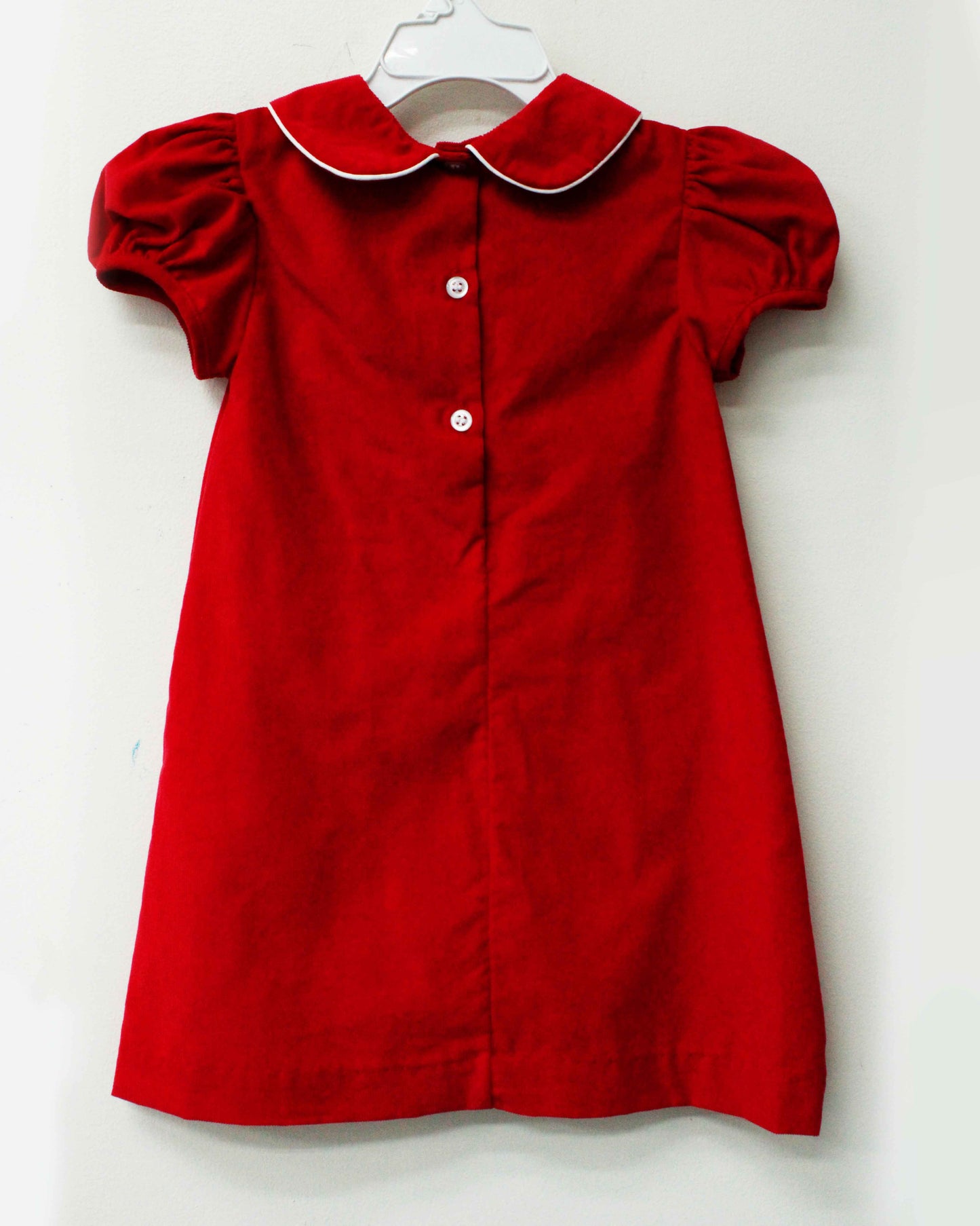 Red Corduroy Audrey Dress