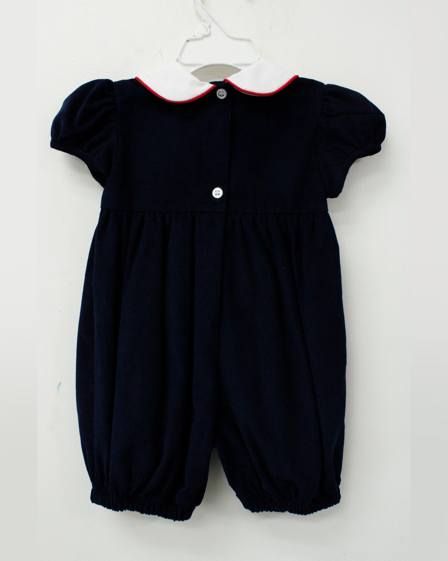 Navy Corduroy & Red Claire Bubble