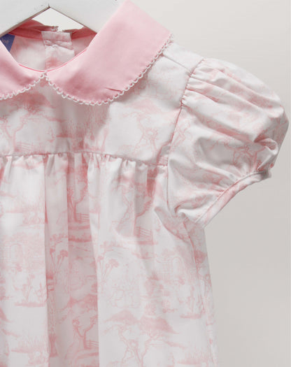 Pink Easter Toile Heather Dress