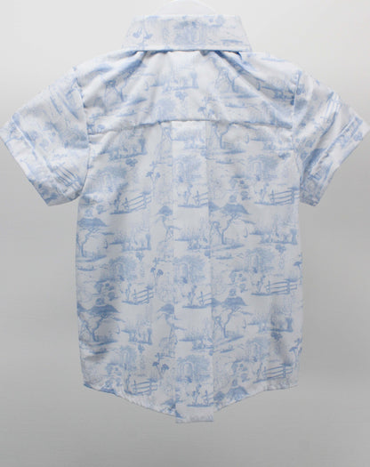 Blue Easter Toile Leo Oxford Shirt