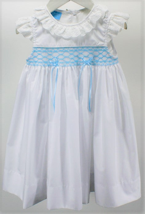 Forever White & Light Blue Lucy Dress