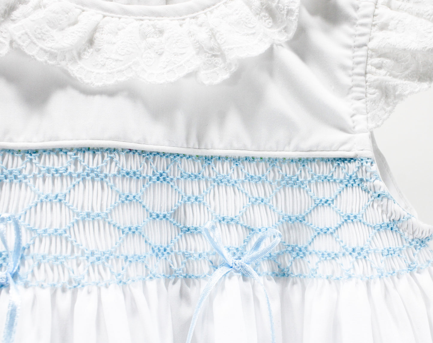 Forever White & Light Blue Lucy Dress