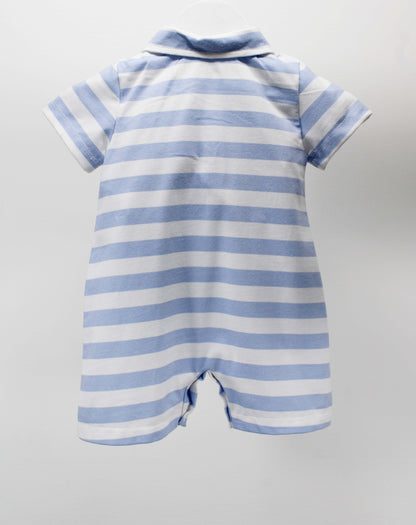 Pastel Blue Stripe Kyler Romper