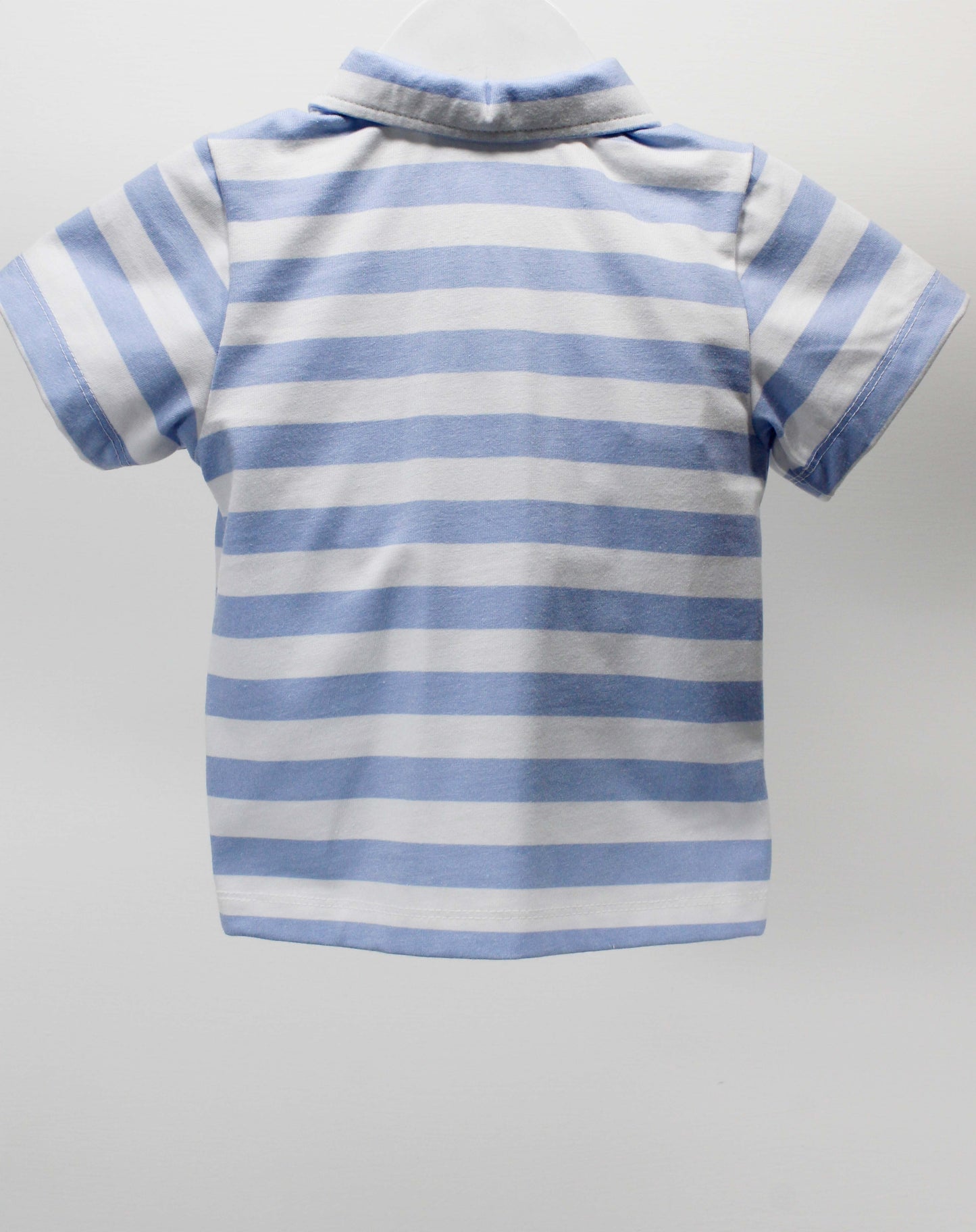 Pastel Blue Stripe Kyler Polo Shirt