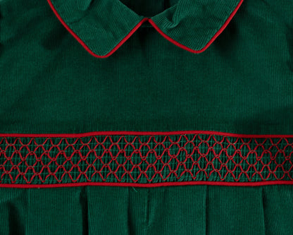 Green Christmas Henry Romper